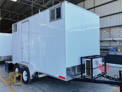 7×14 New Unisex Restroom Trailer, Custom Trailer Manufacturers, Mobile Bathroom
