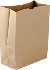 Large Paper Grocery Bags, 12X7X17 Kraft Brown Heavy Duty Barrel Sack 57 Lbs ,Gro