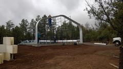 30x42x14 Engineered Steel Building Kit | DuroSPAN Clear-Span Arch with End Walls