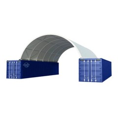 40’x40’x13′ Building Shipping Container 11 oz PE Canvas Fabric Canopy Shelter