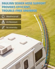 PAULINN 15FT RV Camper Sewer Hose Support, Height Adjustable 15 FT NEW