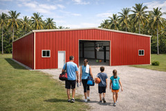 32x125x18Steel Building Kit | Rigid Frame I-Beam | Machine shop