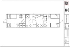 40’ X 10’ 2 Bedroom 2 Bath Bunk House Insulated With Heat & A/C. Wired & Plumbed