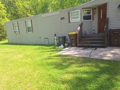 Contemporary Modular Home with Front Porch, Vinyl and Wood Siding, 1 Story