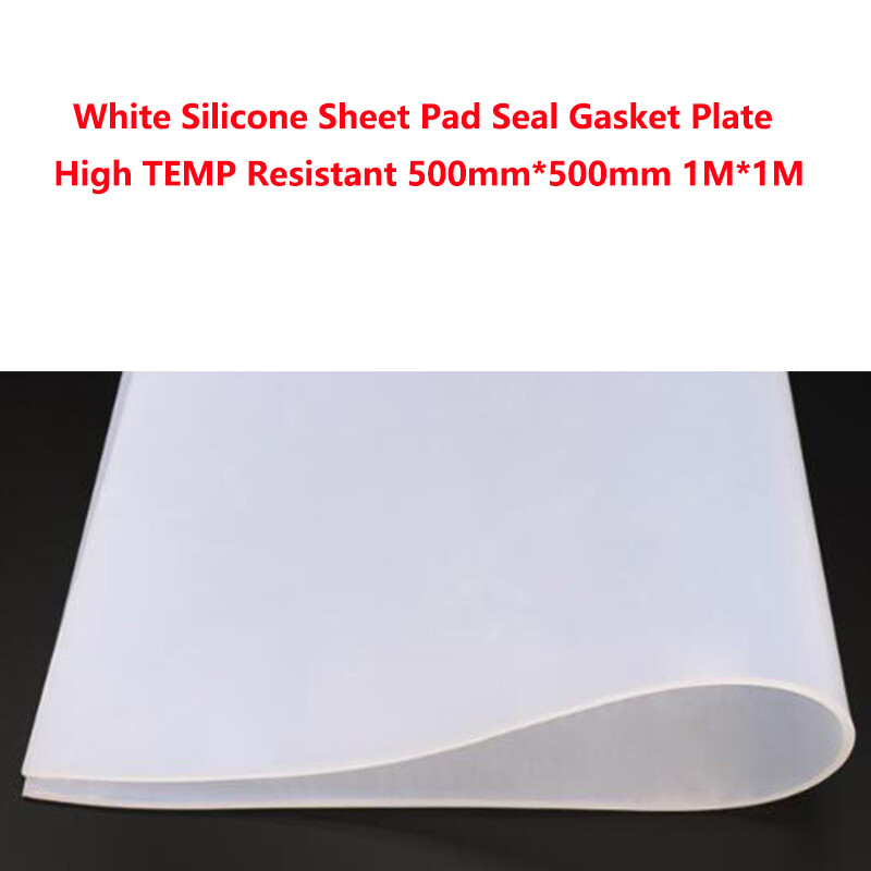 White Silicone Sheet Pad Seal Gasket Plate High TEMP Resistant 500mm*500mm 1M*1M