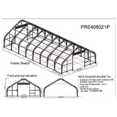 W40xL80xH21′ Double Truss Storage Shelter 22OZ PVC Canvas Building Tent