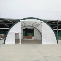 30’x85’x15′ Single Truss Storage Shelter 26oz PE Fabric Hoop Building