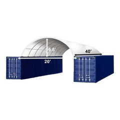 20’x40’x6.6′ 18 oz PVC Canvas Fabric Building Shipping Container Canopy Shelter