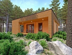 LOG HOUSE KIT #104 MAX ECO FRIENDLY WOOD PREFAB DIY BUILDING CABIN HOME MODULAR