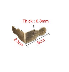 Corner Braces Vintage Brass Bracket Carved Angle 90/180°Corner Code Desk Protect