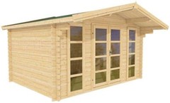 Bristhol 13×11 garden shed – natural wood prefab shed kit