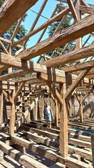 Historic Beam and Post Frame for Chalet