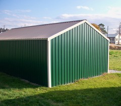 GALVANIZED STEEL INSULATED 3-CAR GARAGE – METAL BUILDING – Shop KIT