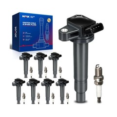 KAX 8-Pack Ignition Coils and Double Iridium Spark Plug Set for Toy… Fast Ship