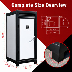 Portable Outdoor Toilet Cabin Mobile Restroom Single Stall with Sink & Vent Fan