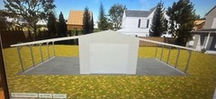 36 x 20 x 8 BARN with STORAGE and CENTER section in the color of your choice