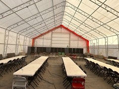 40x80x24 DUAL TRUSS *21oz PVC* Canvas Fabric Storage Building Shelter Barn Shop
