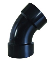 VALTERRA LLC D502887 45 Elbow 3″ HUB DWV 3 Inch, Black