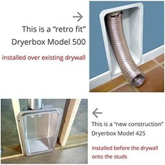 Model 425 DB-425 Metal Recessed Dryer Vent for 2×6 Walls – Upventing Efficiency