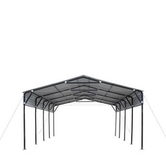 Galvanized Steel Carport 20’x20′, 10′ Open Sidewalls