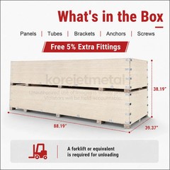 45′ x 25′ x 14′ Outdoor Storage Shed Reinforced Steel Structure Barn Car Garage