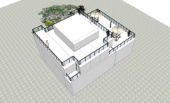 Contemporary Airplane Hanger and Home