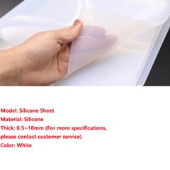 White Silicone Sheet Pad Seal Gasket Plate High TEMP Resistant 500mm*500mm 1M*1M