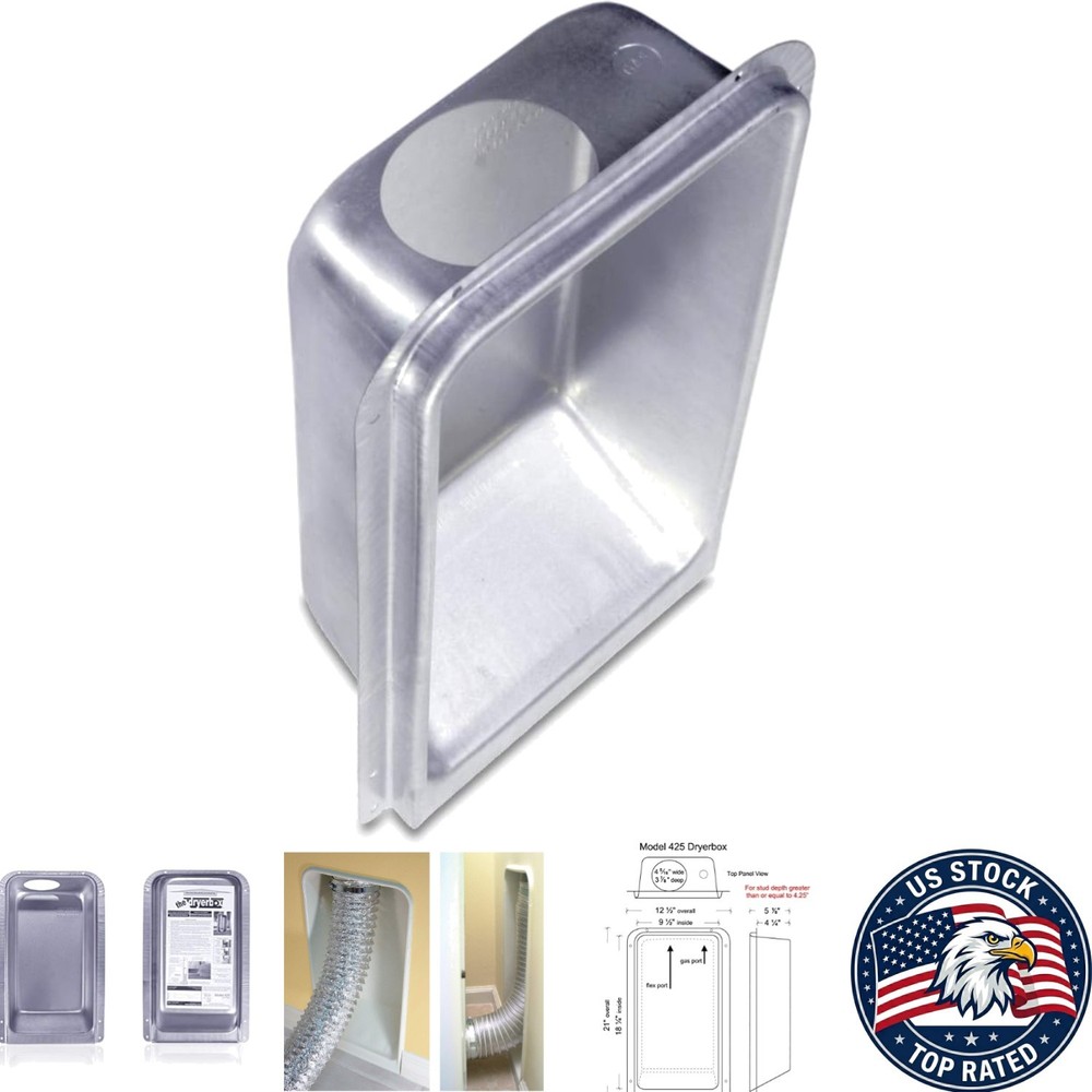 Model 425 DB-425 Metal Recessed Dryer Vent for 2×6 Walls – Upventing Efficiency