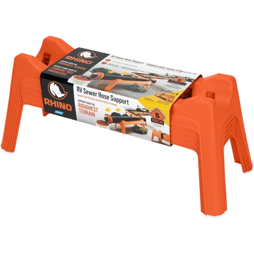 RV Sewer Hose Support Kit Heavy Duty 5 Pack for Stable Drainage Waste Management