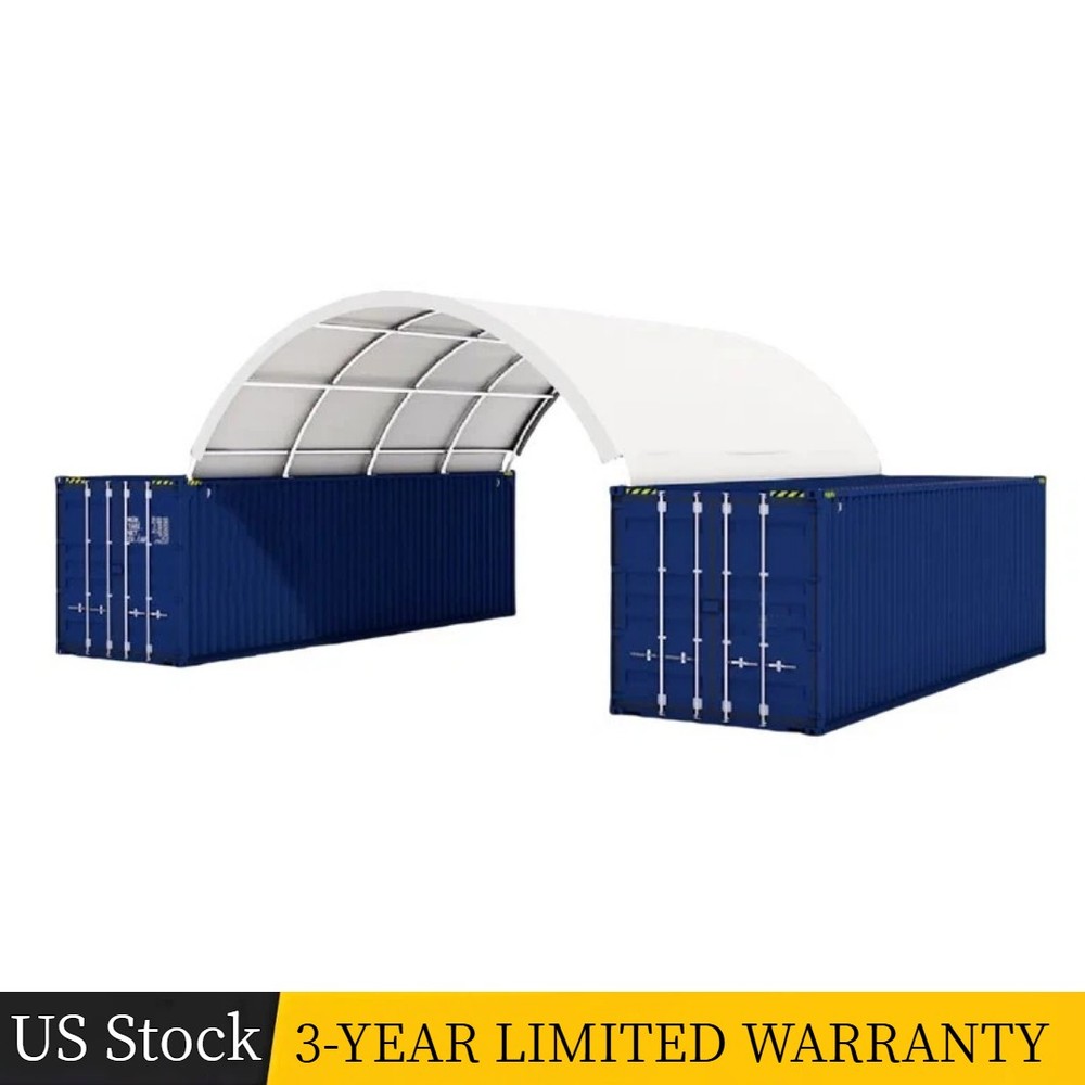 20’x20’x6.6′ 18oz PVC Canvas Fabric Building Shipping Container Canopy Shelter