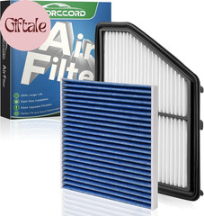 Cabin & Engine Air Filter Combo Fit for Honda Civic 2016-2025 2026 2.0L, HR-V 20