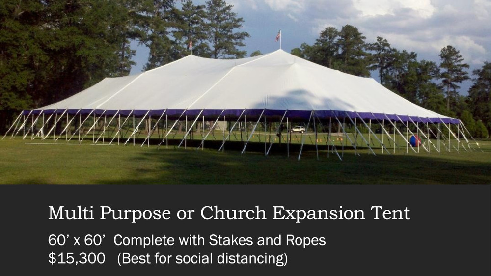 Multi Purpose 60’ x 60’ Complete with sides, stakes and ropes