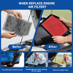 Cabin&Engine Air Filter Accessories for for Silverado 1500(2019-2026), Sierra 15