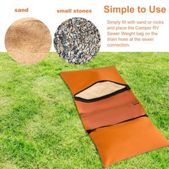 RV Sewer Weight Bag,RV Hose Fastening 9.8 inches x 5.9 inches, orange 1pack