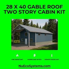 U.S. Made Fire Resistant 26 X 34 Cabin, Barndominium or Steel Home Kit