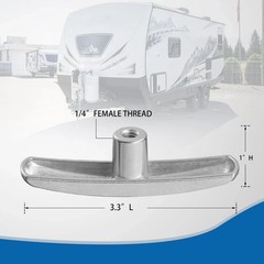 GLOBIZ RV Waste Water Valve Handles Replacement Fit for 1 2 Pack, Silver