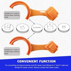 2 PCS , Multi Purpose Fittings Wrench to Connect and Disconnect Sewer Hoses, …