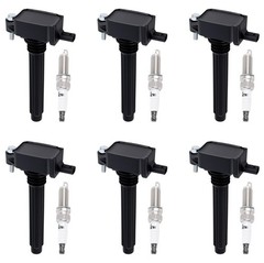 UF648 6PCS Ignition Coil with 97390 Double Iridium Spark Plug Compatible with…