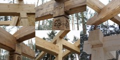 PREFAB TIMBER FRAME KIT ENGINEERED WOOD HOUSE DIY BUILDING CABIN HOME GLULAM GLT
