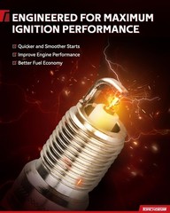 Torchbeam Ignition Coil 10 Packs FD503 and Double Iridium Spark Plugs Fit for…