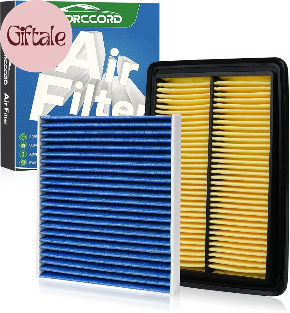Cabin & Engine Air Filter Fit for Nissan Rogue 2.5L (2014-20), Rogue 2.0L Hybrid