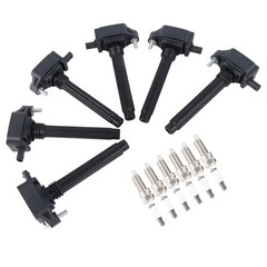 UF648 6PCS Ignition Coil with 97390 Double Iridium Spark Plug Compatible with…