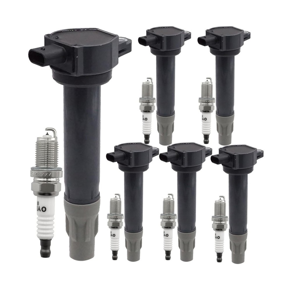 Ignition Coil Pack 04606869AB with Iridium Spark Plug Set of 6 Compatible wit…