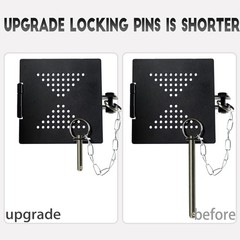 2Pack RV Bumper end Cap, Upgrade Locking Pins Aluminum Camper light black