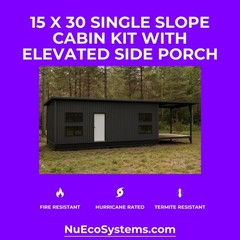 ARIZONA FIRE RESISTANT 30 X 30 GALVANIZED STEEL CABIN KIT
