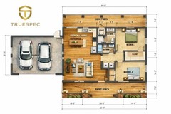 TrueSpec White Willow Prefab Home Kit 1200SF 2Bed 2Bath GARAGE $89,900 Free Ship
