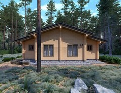 1440sq.ft LOG HOUSE KIT #LH-135 ECO FRIENDLY WOOD PREFAB DIY BUILDING CABIN HOME