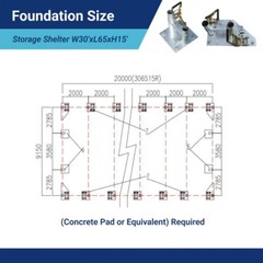 30’x85’x15′ Single Truss Storage Shelter 26oz PE Fabric Hoop Building