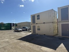 20ft Steel Prefabricated Modular Office Building Modern w/ AC, Dual Pane Windows