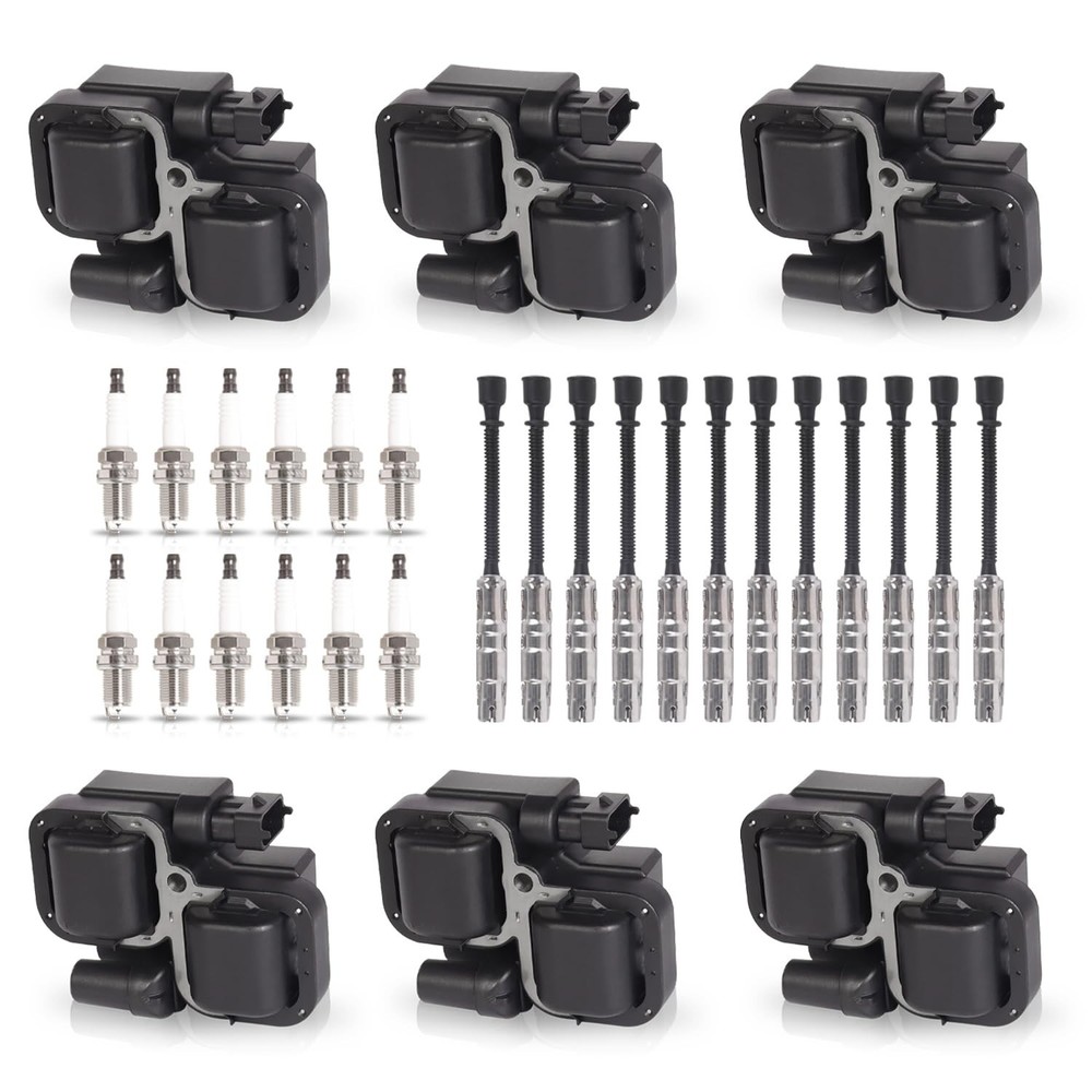 ENA Set of 6 Ignition Coil with 12 Iridium Spark Plug and Wire Set Compatible…